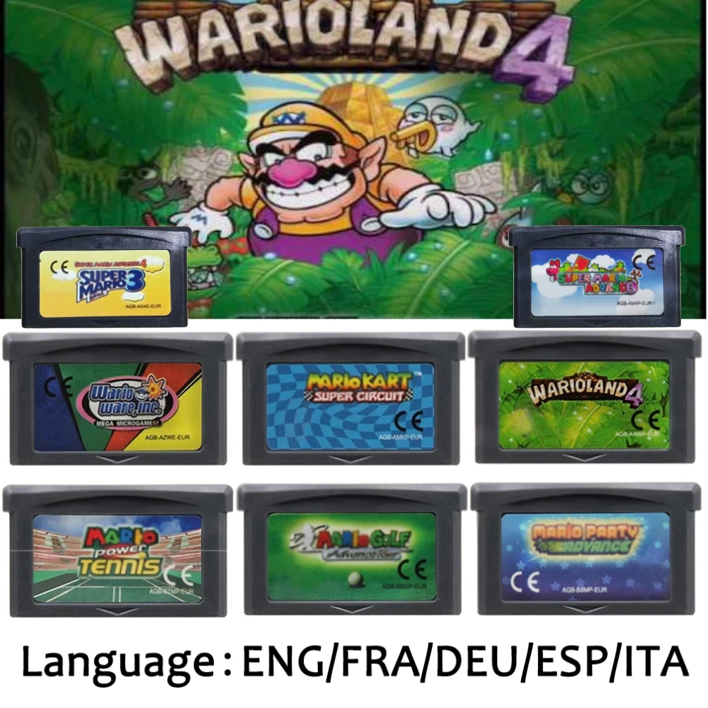 Gaming Console Mario - EUR Version GBA Game Cartridge 32