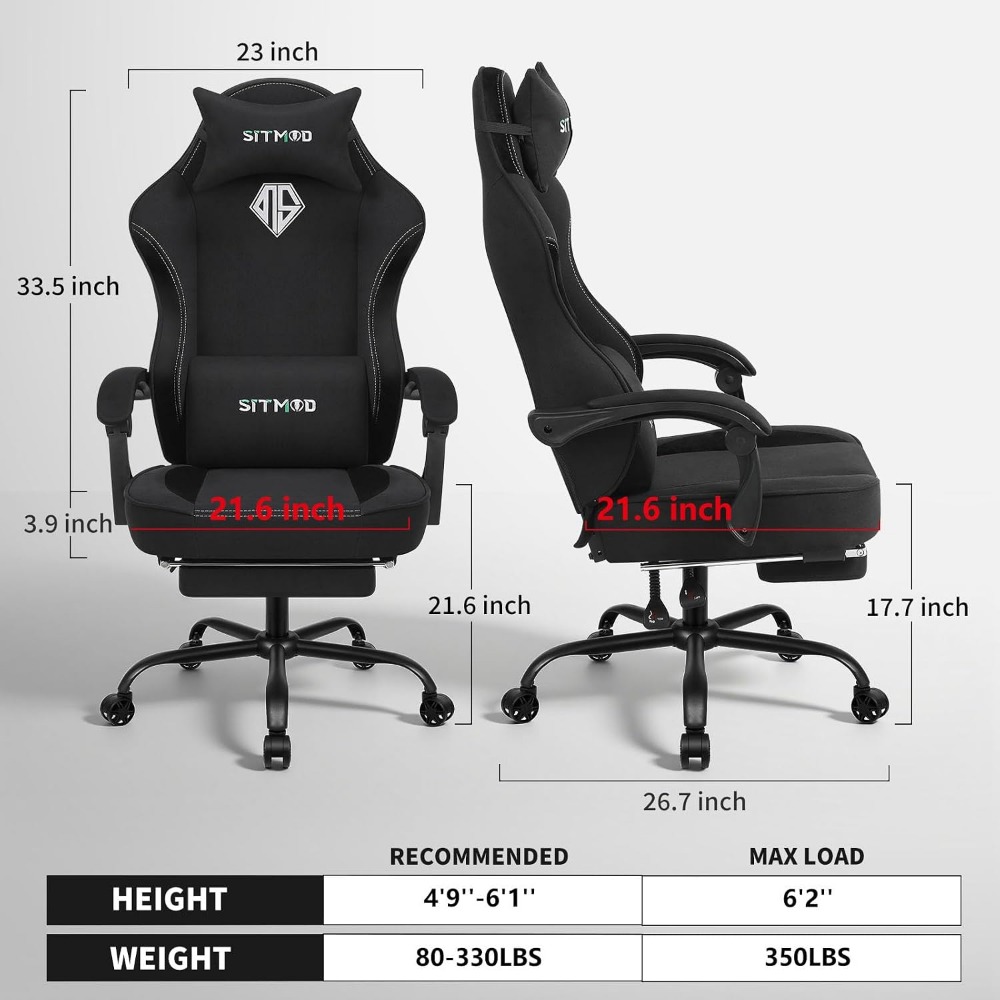 Ergonomic Gaming Chair with Fo - Gaming Chair Cushion recension och pris