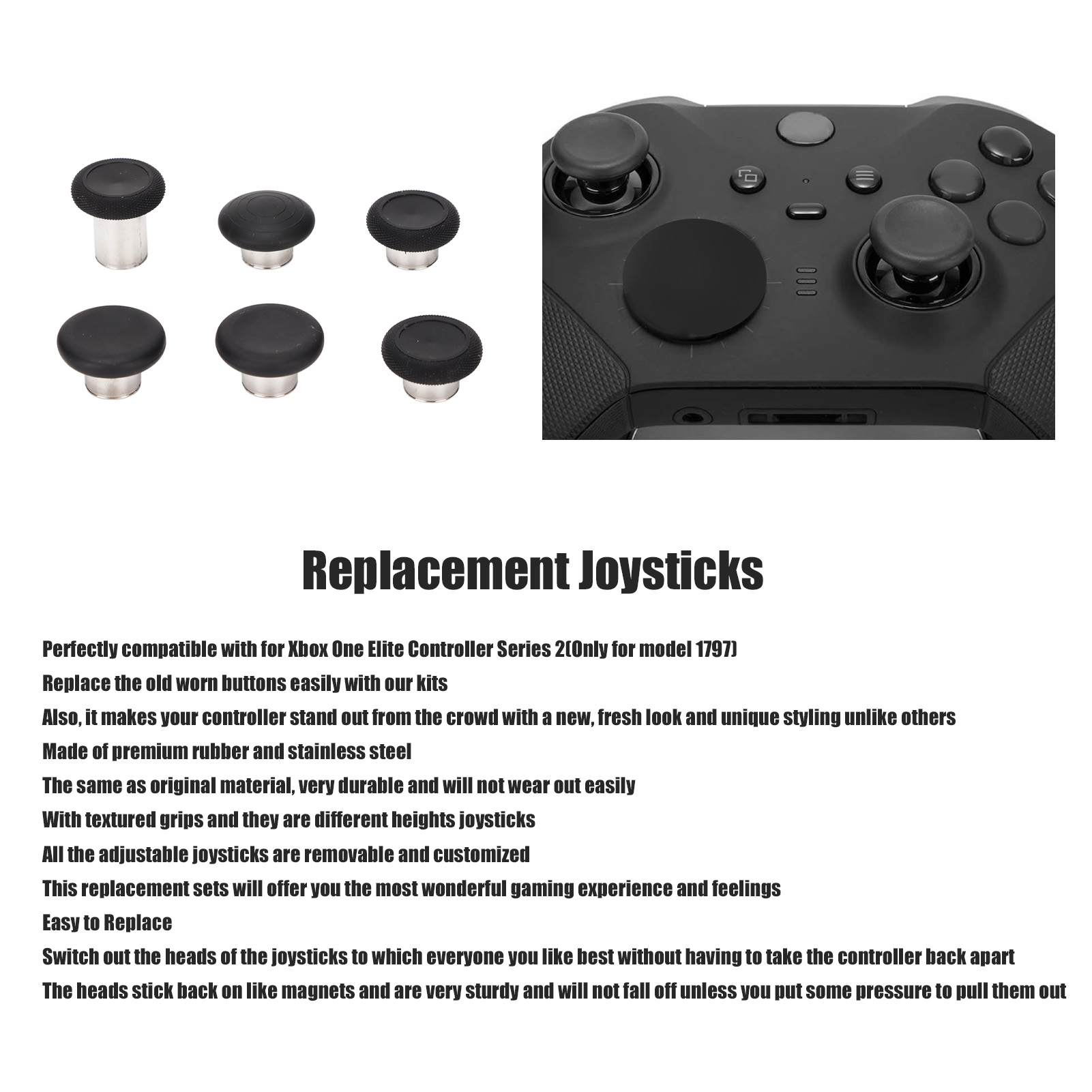 6pcs Metal Replacement Joystic - Microsoft Controller Elite Series 2 recension och pris