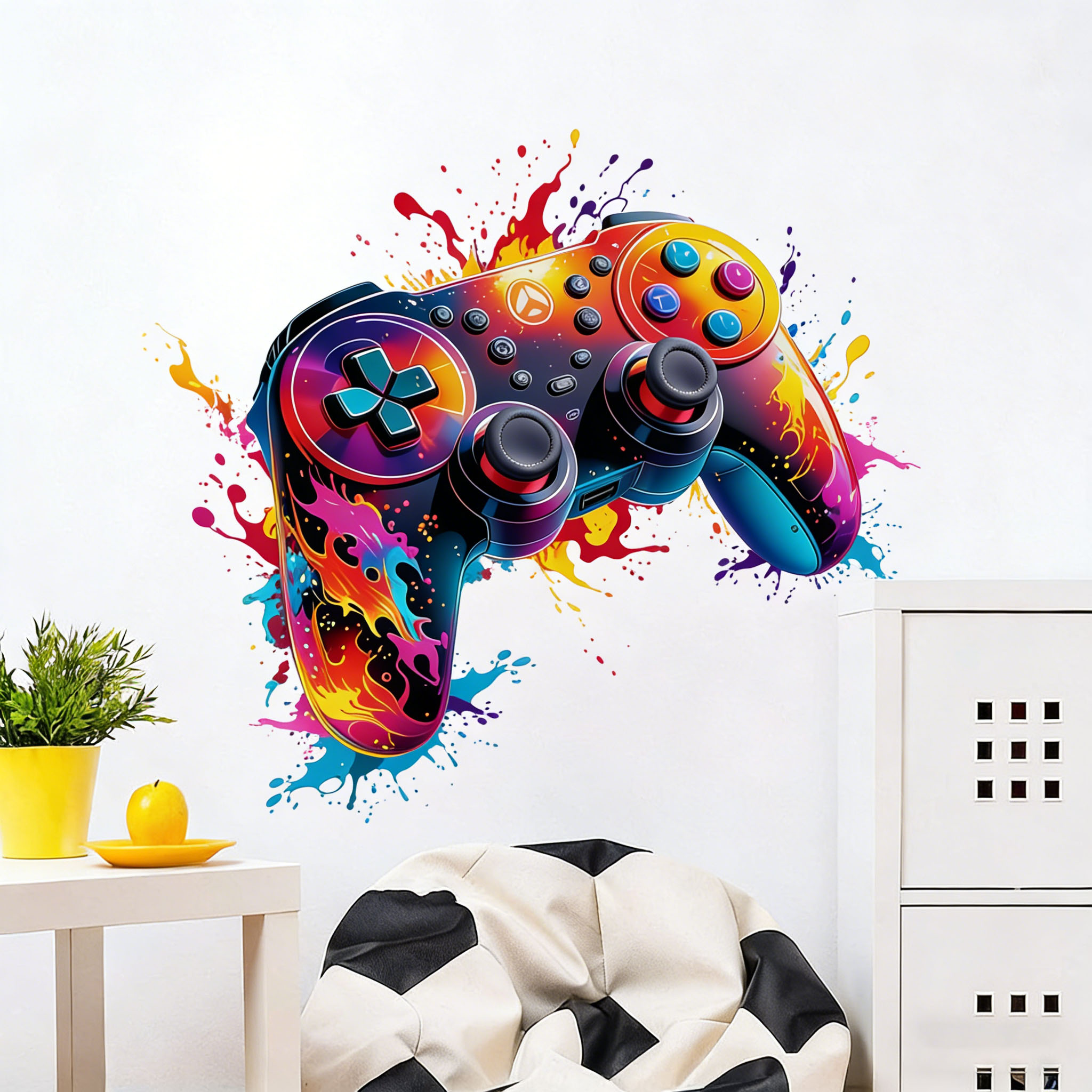 Red Flame Game Controller Wall - Gaming Console Wallpaper recension och pris