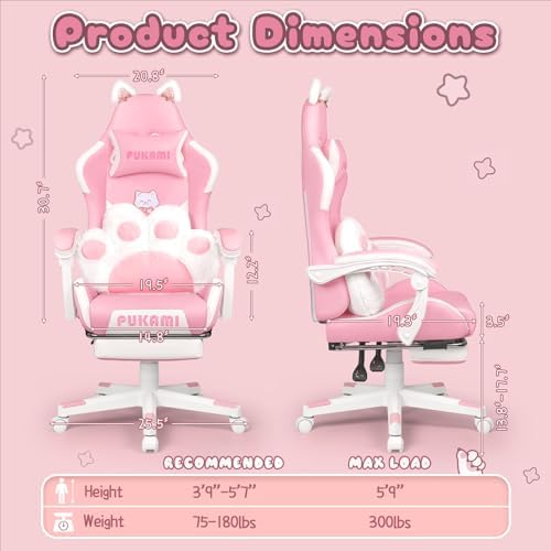 Pink Gaming Chair Cute with Ca - Gaming Chair Cushion recension och pris