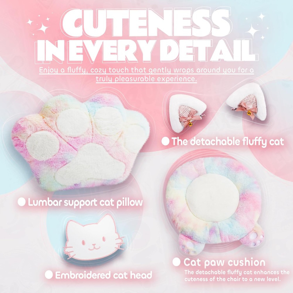 Gaming Chair Cute with Cat Ear - Gaming Chair Cushion recension och pris