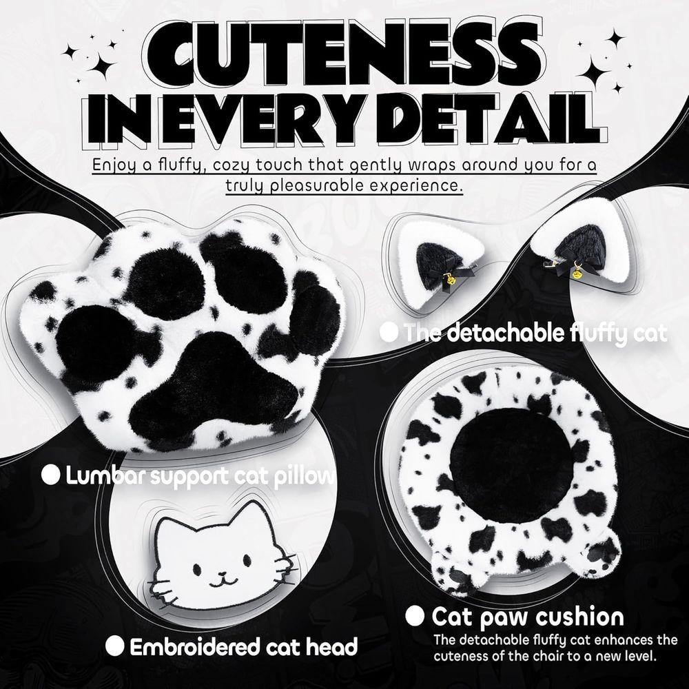 Gaming Chair Cute with Cat Ear - Gaming Chair Cushion recension och pris