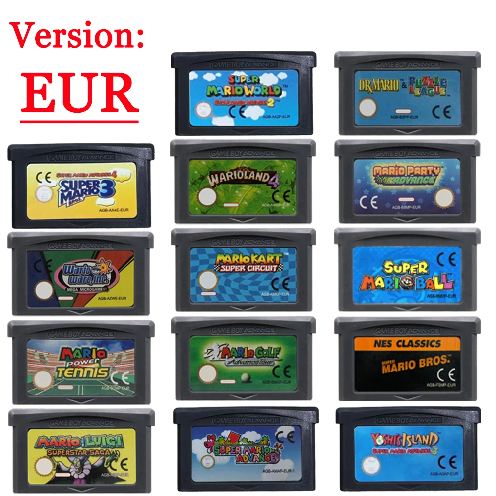 GBA Game Cards Cartridge 32 Bi - Gaming Console Mario recension och pris
