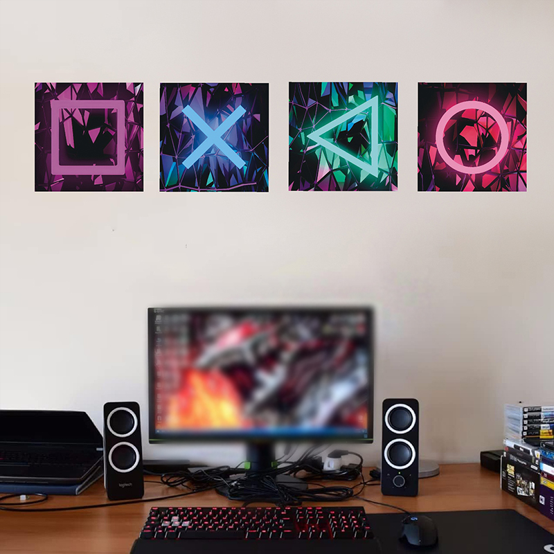 4PCS Kids Gaming Room Game Wal - Gaming Console Wallpaper recension och pris