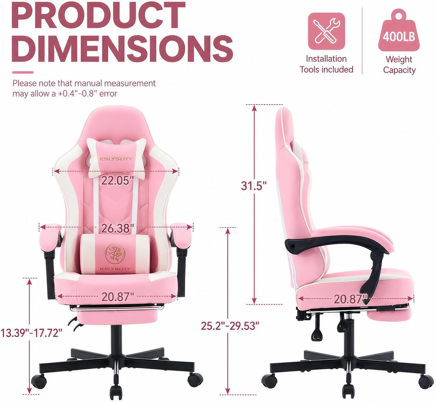 Ergonomic High Back Gaming Cha - Gaming Chair Cushion recension och pris