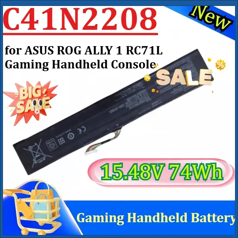 New C41N2208 15.48V 74Wh High  - Gaming Console Asus Rog recension och pris