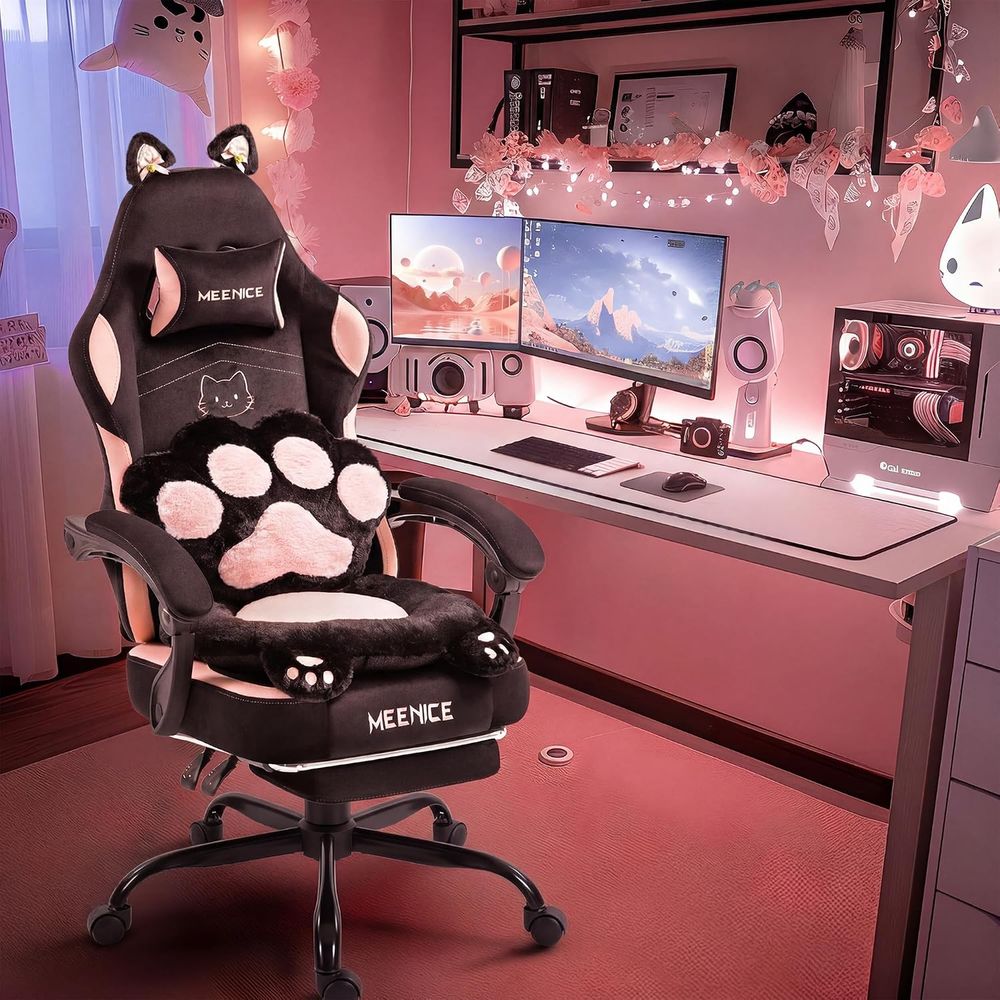 Pink Gaming Chair Cute with Ca - Gaming Chair Cushion recension och pris